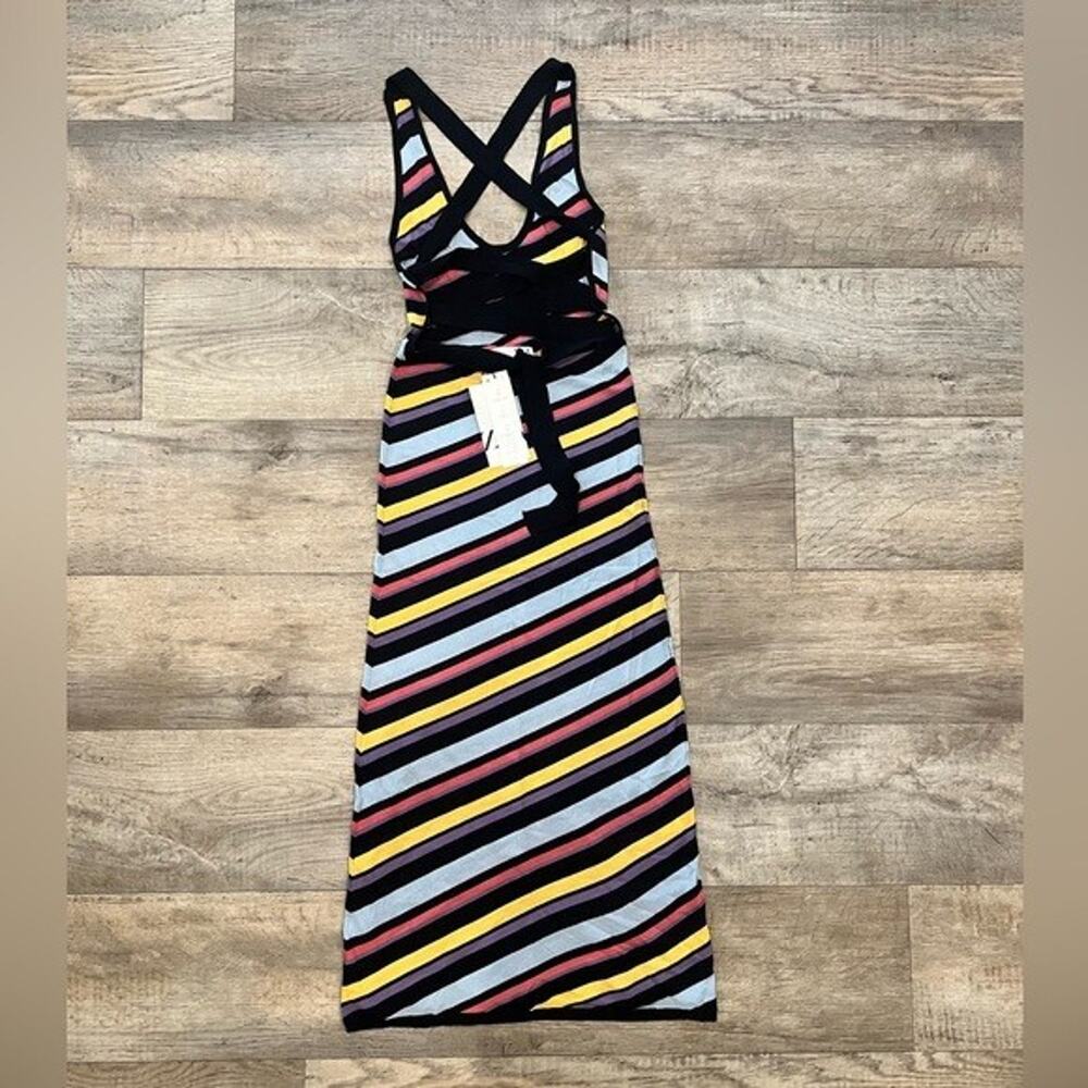 Zara Striped Knit Midi Dress Tank Bodycon Summer Dress NWT M - Picture 16 of 16